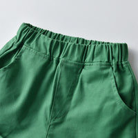 Load image into Gallery viewer, 2 Pieces Set Baby Kid Boys Birthday Party Flower Bow Print Shirts And Solid Color Shorts Wholesale 22121482
