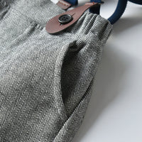 Load image into Gallery viewer, 2 Pieces Set Baby Kid Boys Birthday Bow Shirts And Solid Color Jumpsuits Wholesale 22121483
