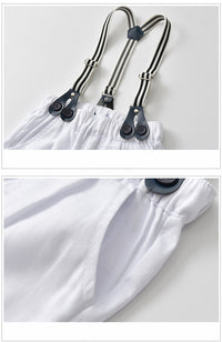 Load image into Gallery viewer, 3 Pieces Set Baby Boys Solid Color Cartoon Bow Print Rompers And Letters Hats Wholesale 22121485
