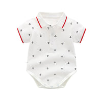 Load image into Gallery viewer, Baby Boys Bow Print Rompers Wholesale 22121489
