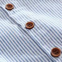 Load image into Gallery viewer, 2 Pieces Set Baby Kid Boys Striped Bow Shirts And Solid Color Rompers Wholesale 22121497
