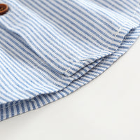 Load image into Gallery viewer, 2 Pieces Set Baby Kid Boys Striped Bow Shirts And Solid Color Rompers Wholesale 22121497
