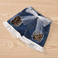 Load image into Gallery viewer, 2 Pieces Set Baby Kid Girls Leopard Vests Waistcoats And Shorts Wholesale 22121499
