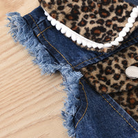 Load image into Gallery viewer, 2 Pieces Set Baby Kid Girls Leopard Vests Waistcoats And Shorts Wholesale 22121499
