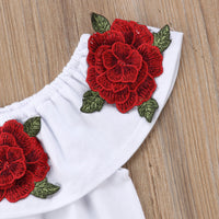 Load image into Gallery viewer, 2 Pieces Set Baby Kid Girls Flower Print Tops Color-blocking And Bow Skirts Wholesale 22121602
