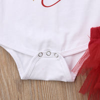 Load image into Gallery viewer, 2 Pieces Set Baby Girls Christmas Letters Bow Rompers And Lace Shorts Wholesale 22121608

