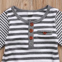 Load image into Gallery viewer, 2 Pieces Set Baby Boys Striped Tops And Solid Color Pants Wholesale 22121609
