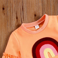 Load image into Gallery viewer, Baby Girls Rainbow Embroidered Hoodies Swearshirts Wholesale 221216100

