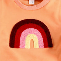 Load image into Gallery viewer, Baby Girls Rainbow Embroidered Hoodies Swearshirts Wholesale 221216100
