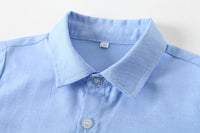 Load image into Gallery viewer, 3 Pieces Set Baby Kid Boys Birthday Party Solid Color Shirts And Checked Vests Waistcoats And Pants Wholesale 221216105
