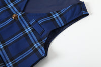 Load image into Gallery viewer, 3 Pieces Set Baby Kid Boys Birthday Party Solid Color Shirts And Checked Vests Waistcoats And Pants Wholesale 221216105
