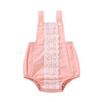 Load image into Gallery viewer, Baby Girls Color-blocking Lace Rompers Wholesale 221216117
