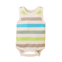 Load image into Gallery viewer, Baby Boys Striped Dinosaur Print Rompers Wholesale 221216119
