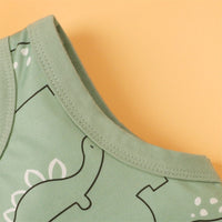 Load image into Gallery viewer, Baby Boys Striped Dinosaur Print Rompers Wholesale 221216119
