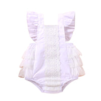 Load image into Gallery viewer, Baby Girls Solid Color Lace Rompers Wholesale 221216127
