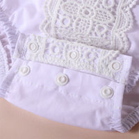 Load image into Gallery viewer, Baby Girls Solid Color Lace Rompers Wholesale 221216127
