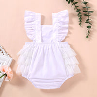 Load image into Gallery viewer, Baby Girls Solid Color Lace Rompers Wholesale 221216127
