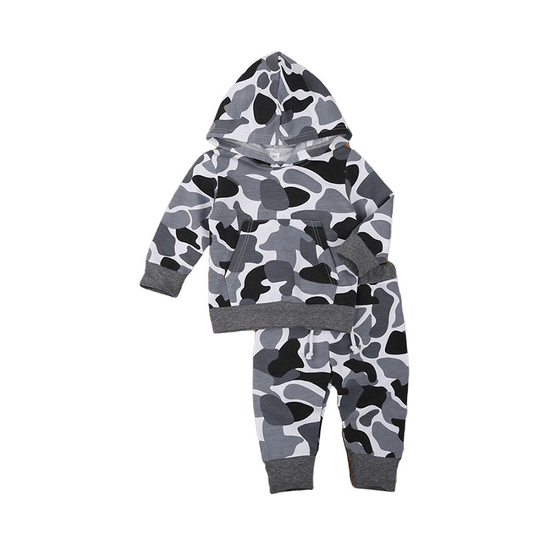 2 Pieces Set Baby Kid Boys Camo Hoodies Swearshirts And Pants Wholesale 221216143