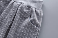 Load image into Gallery viewer, 2 Pieces Set Baby Kid Boys Bow Tops And Checked Pants Wholesale 221216144
