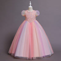 Load image into Gallery viewer, Kid Girls Solid Color Dressy Party Dresses Princess Dresses Wholesale 221216159
