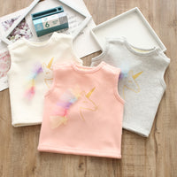 Load image into Gallery viewer, Baby Girls Unicorn Print Tank Tops Wholesale 221216160
