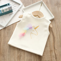 Load image into Gallery viewer, Baby Girls Unicorn Print Tank Tops Wholesale 221216160

