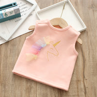 Load image into Gallery viewer, Baby Girls Unicorn Print Tank Tops Wholesale 221216160
