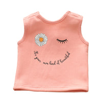 Load image into Gallery viewer, Baby Girls Letters Flower Print Tank Tops Wholesale 221216167
