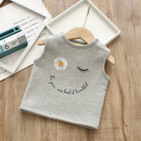 Load image into Gallery viewer, Baby Girls Letters Flower Print Tank Tops Wholesale 221216167
