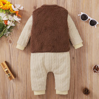 Load image into Gallery viewer, 2 Pieces Set Baby Unisex Solid Color Vests Waistcoats And Crochet Jumpsuits Wholesale 221216182
