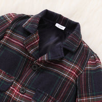 Load image into Gallery viewer, 2 Pieces Set Baby Kid Boys Checked Blazers And Trousers Wholesale 221216183
