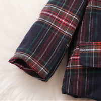 Load image into Gallery viewer, 2 Pieces Set Baby Kid Boys Checked Blazers And Trousers Wholesale 221216183
