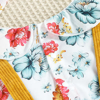 Load image into Gallery viewer, Baby Girls Flower Print Rompers And Accessories Headwear Wholesale 221216185
