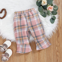 Load image into Gallery viewer, 3 Pieces Set Baby Kid Girls Solid Color Tops And Checked Vests Waistcoats And Pants Wholesale 221216186
