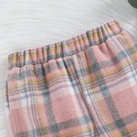 Load image into Gallery viewer, 3 Pieces Set Baby Kid Girls Solid Color Tops And Checked Vests Waistcoats And Pants Wholesale 221216186
