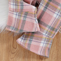 Load image into Gallery viewer, 3 Pieces Set Baby Kid Girls Solid Color Tops And Checked Vests Waistcoats And Pants Wholesale 221216186
