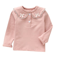 Load image into Gallery viewer, Baby Girls Solid Color Bow Tops Wholesale 221216214
