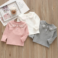 Load image into Gallery viewer, Baby Girls Solid Color Bow Tops Wholesale 221216214
