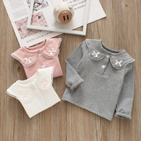 Load image into Gallery viewer, Baby Girls Solid Color Bow Tops Wholesale 221216214
