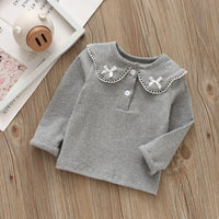 Load image into Gallery viewer, Baby Girls Solid Color Bow Tops Wholesale 221216214
