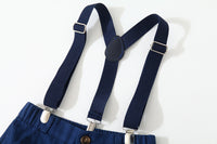 Load image into Gallery viewer, 2 Pieces Set Baby Kid Boys Birthday Party Checked Bow Shirts And Solid Color Rompers Wholesale 221216225
