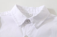 Load image into Gallery viewer, 2 Pieces Set Baby Kid Boys Birthday Party Solid Color Bow Shirts And Rompers Wholesale 221216226
