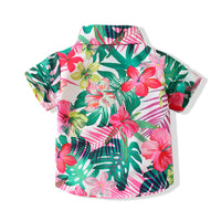 Load image into Gallery viewer, Baby Kid Boys Flower Print Beach Shirts Wholesale 221216230
