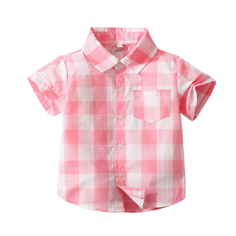 Baby Kid Boys Checked Shirts Wholesale 221216231