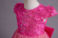 Load image into Gallery viewer, Kid Girls Color-blocking Butterfly Bow Birthday Party Princess Dresses Wholesale 221216234
