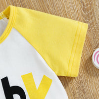 Load image into Gallery viewer, 2 Pieces Set Baby Kid Girls Letters T-Shirts And Ripped Shorts Wholesale 221216239
