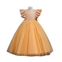 Load image into Gallery viewer, Kid Girls Solid Color Bow Print Birthday Party Princess Dresses Wholesale 221216240
