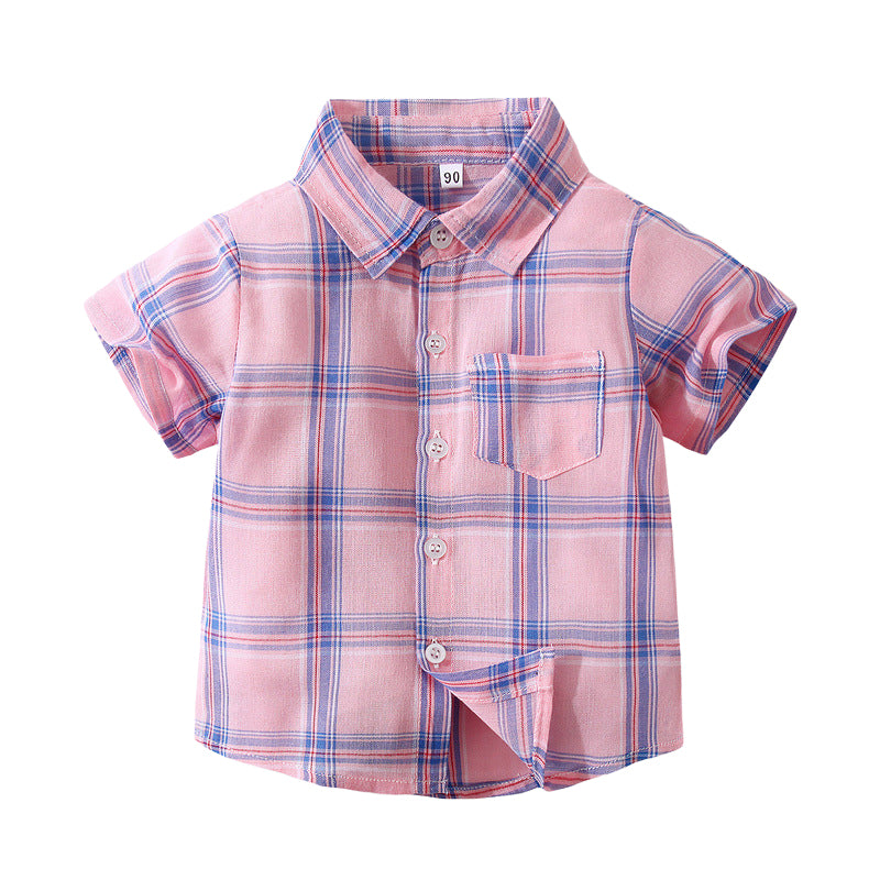 Baby Kid Boys Checked Shirts Wholesale 221216256