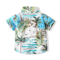Load image into Gallery viewer, Baby Kid Boys Plant Print Beach Shirts Wholesale 221216258
