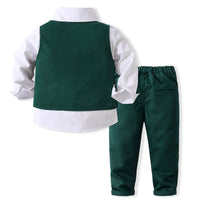 Load image into Gallery viewer, 3 Pieces Set Baby Kid Boys Solid Color Shirts Vests Waistcoats And Pants Wholesale 221216263

